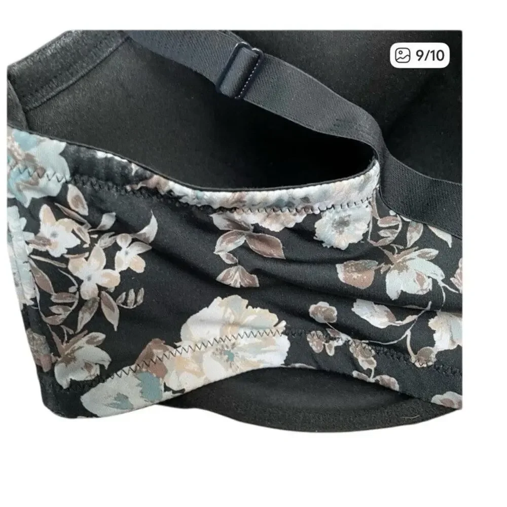New Cacique‎ 42C Bra Dark Floral Backsmoother Lightly Lined Full Coverage